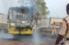 Udupi: Old school bus gutted in fire